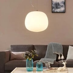 Подвесной светильник Ginevra из стекла, круглый, белый, 38 см цена и информация | Люстры | pigu.lt