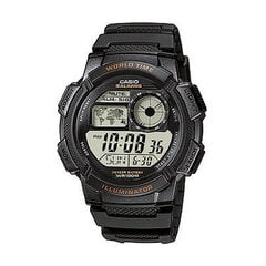 Laikrodis vyrams Casio World Time Illuminator - 5 Alarms, 10 Year battery (Ø 43 mm) kaina ir informacija | Vyriški laikrodžiai | pigu.lt