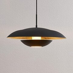 Металлическая подвесная лампа Lindby Sayra в черном и золотом цветах цена и информация | Люстры | pigu.lt