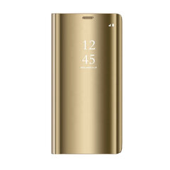 Smart Clear View Samsung Galaxy S22 Ultra gold kaina ir informacija | Telefono dėklai | pigu.lt