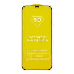 Grūdintas stiklas 9D iPhone XR / 11 juodas rėmelis цена и информация | Защитные пленки для телефонов | pigu.lt