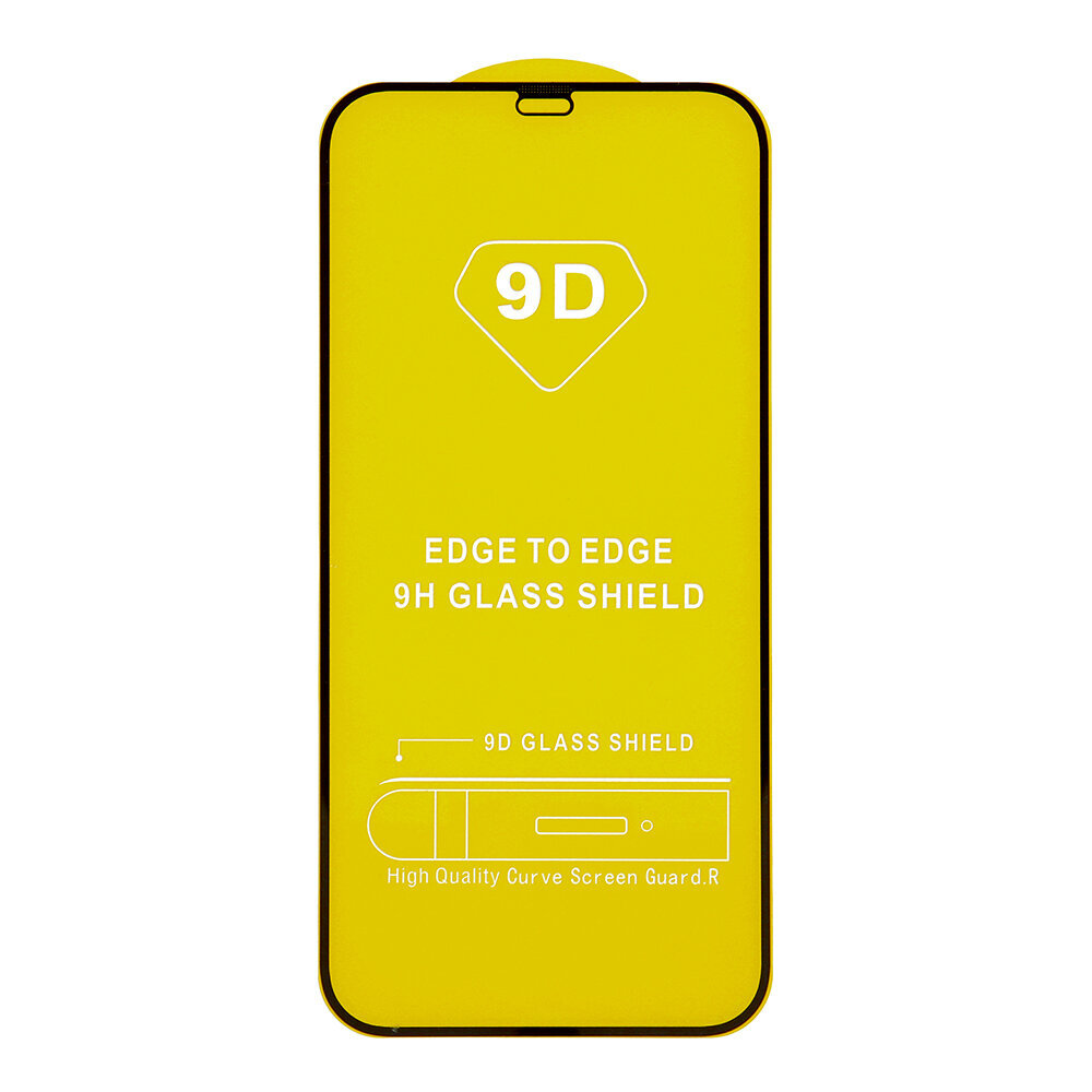 Ekrano apsauga 9D iPhone 12 Mini 5,4&quot;, juodas rėmelis kaina ir informacija | Apsauginės plėvelės telefonams | pigu.lt