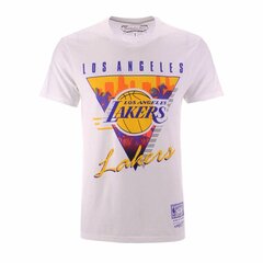 Футболка с коротким рукавом мужская Mitchell & Ness Los Angeles Lakers Белый цена и информация | Мужские футболки | pigu.lt