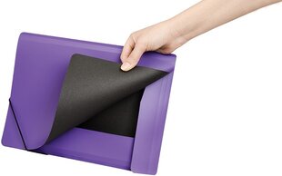 Plastikinis dėklas su guma, Optima, A4, 600mkr, violetinės/juodos sp. kaina ir informacija | Kanceliarinės prekės | pigu.lt