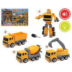 Transformeriai su garsu, geltoni, 4 vnt. kaina ir informacija | Žaislai berniukams | pigu.lt