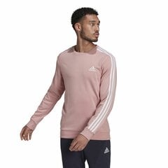 Vyriškas džemperis be gobtuvo Adidas Essentials French Terry 3 Stripes, rožinis kaina ir informacija | Džemperiai vyrams | pigu.lt