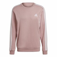 Vyriškas džemperis be gobtuvo Adidas Essentials French Terry 3 Stripes, rožinis kaina ir informacija | Džemperiai vyrams | pigu.lt