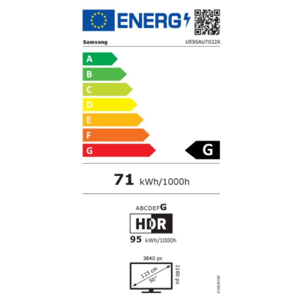 Samsung UE50AU7025 kaina ir informacija | Televizoriai | pigu.lt