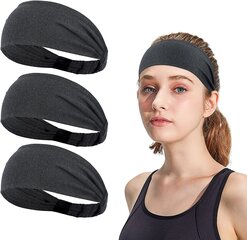 Спортивная повязка KinHwa для головы, серая, 6 шт. цена и информация | Спортивная одежда для женщин | pigu.lt
