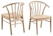 2-jų kėdžių komplektas Cassandra, rudas kaina ir informacija | Virtuvės ir valgomojo kėdės | pigu.lt