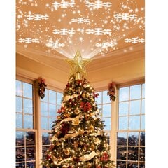 Рождественский светодиодный проектор – елочный топпер, TaoTronics TT-CL041, снежинки цена и информация | Ёлочные игрушки, верхушки | pigu.lt