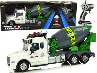 Sunkvežimis betonvežis su nuotolinio valdymo pultu, baltas kaina ir informacija | Žaislai berniukams | pigu.lt
