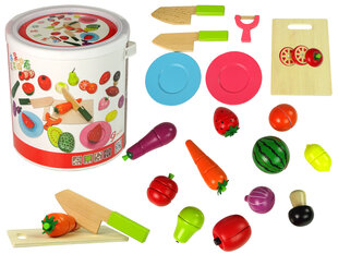 Магнитный набор деревянных фруктов и овощей цена и информация | Развивающие игрушки | pigu.lt