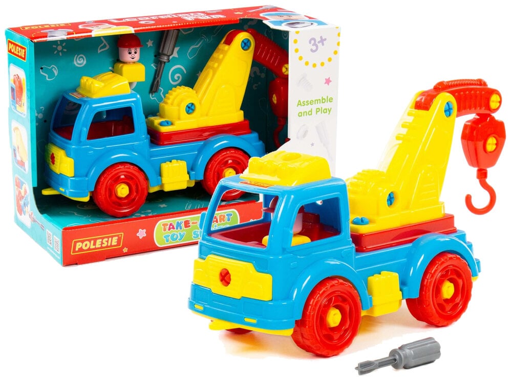 Vaikiškas automobilis su kranu kaina ir informacija | Žaislai berniukams | pigu.lt