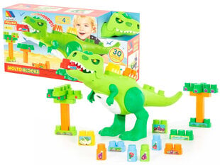 Кубики Динозавр, 30 шт. цена и информация | Игрушки для мальчиков | pigu.lt