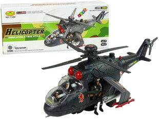 Вертолет со световыми и звуковыми эффектами, черный цена и информация | Игрушки для мальчиков | pigu.lt