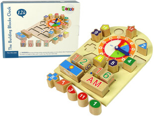 Развивающие деревянные часы-сортировщик цена и информация | Игрушки для малышей | pigu.lt
