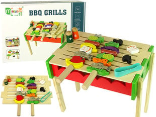 Žaislinė medinė kepsninė su aksesuarais BBQ Grills kaina ir informacija | Žaislai mergaitėms | pigu.lt