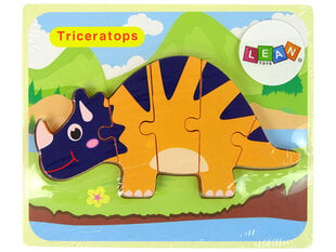 Деревянная головоломка Динозавр, оранжевый цвет цена и информация | Развивающие игрушки | pigu.lt