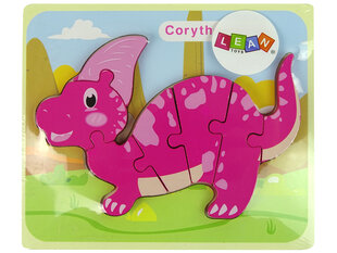 Деревянный пазл Динозавр, фиолетовый цвет цена и информация | Развивающие игрушки | pigu.lt