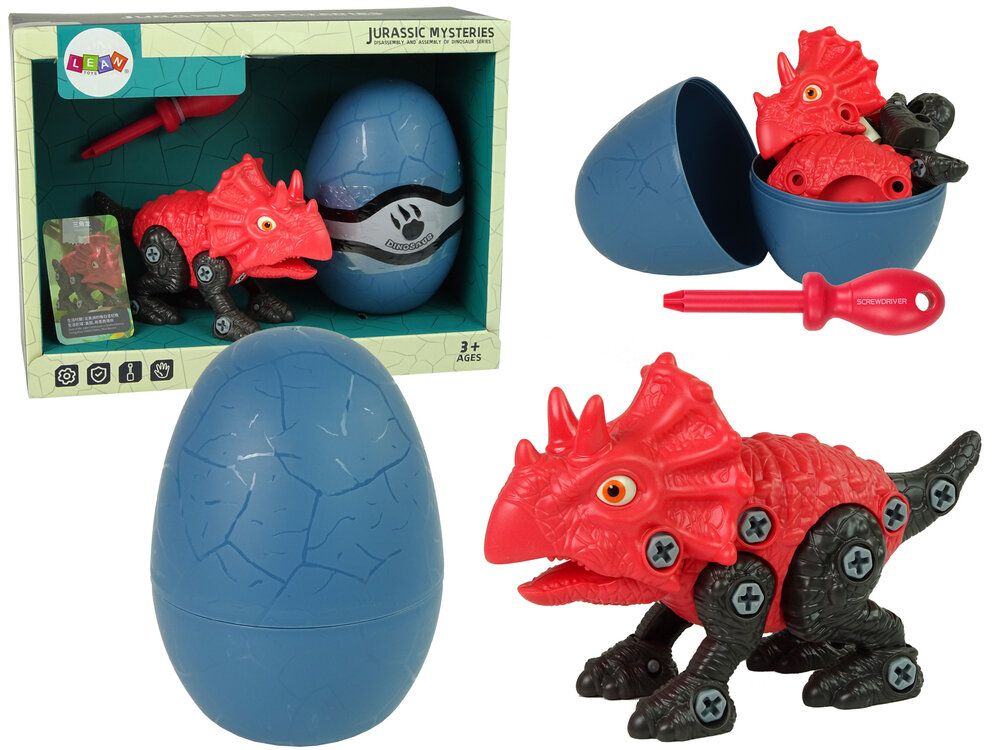 Konstrukcinis rinkinys - dinozauras Triceratopsas su kiaušiniu цена и информация | Žaislai berniukams | pigu.lt