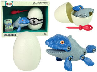Konstrukcinis rinkinys - dinozauras Mosasaur su kiaušiniu, mėlynas kaina ir informacija | Žaislai berniukams | pigu.lt