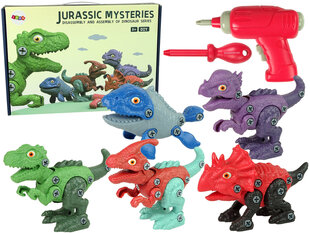 Surenkamų dinozaurų rinkinys su įrankiais, 5 vnt. kaina ir informacija | Žaislai berniukams | pigu.lt