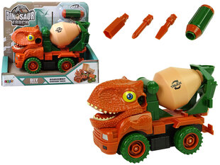Surenkamas sunkvežimis Dinosaur Truck, oranžinis kaina ir informacija | Žaislai berniukams | pigu.lt