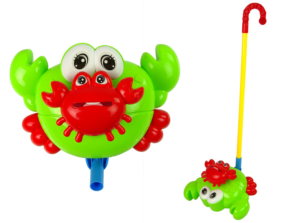 Stumiamas žaislas su rankena Krabas, žalias kaina ir informacija | Žaislai kūdikiams | pigu.lt