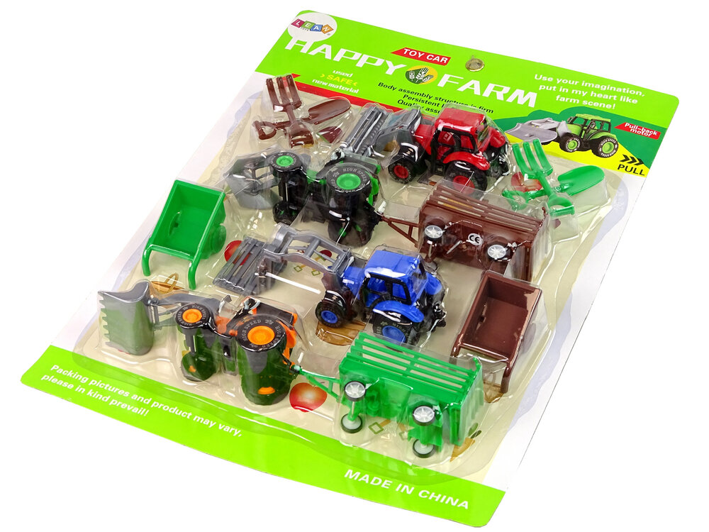 Traktorių ir kitos įrangos rinkinys kaina ir informacija | Žaislai berniukams | pigu.lt