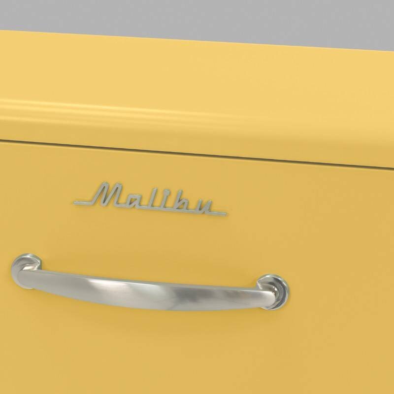 Komoda Tenzo Malibu 60,5x41x92 cm, geltona kaina ir informacija | Komodos | pigu.lt