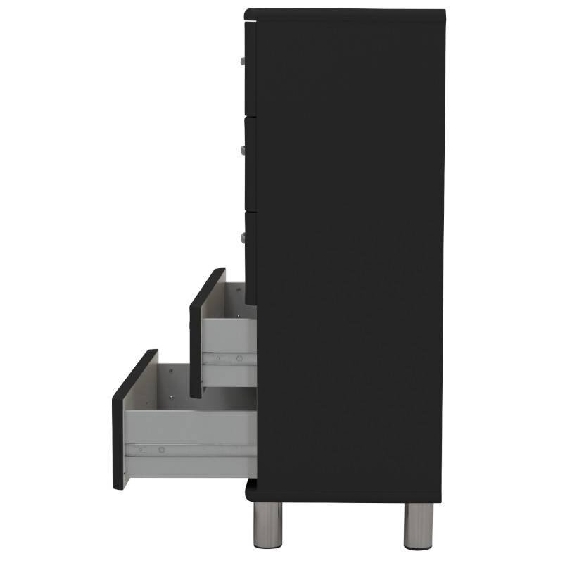 Komoda Aatrium Malibu, 60x41x111 cm, juoda kaina ir informacija | Komodos | pigu.lt