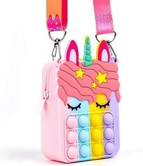 Силиконовая игрушка-сумочка Unicorn POP IT, цветная цена и информация | Игрушки для девочек | pigu.lt