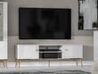 Televizoriaus staliukas ML Meble Goldin 06, baltas/auksinis kaina ir informacija | TV staliukai | pigu.lt