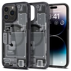 Spigen Ultra Hybrid Mag case with MagSafe for iPhone 15 Pro Max - natural titanium (Zero One pattern) цена и информация | Чехлы для телефонов | pigu.lt