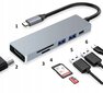 Thunderbolt 3, USB-C, USB-A 3.0, HDMI, SD цена и информация | Adapteriai, USB šakotuvai | pigu.lt