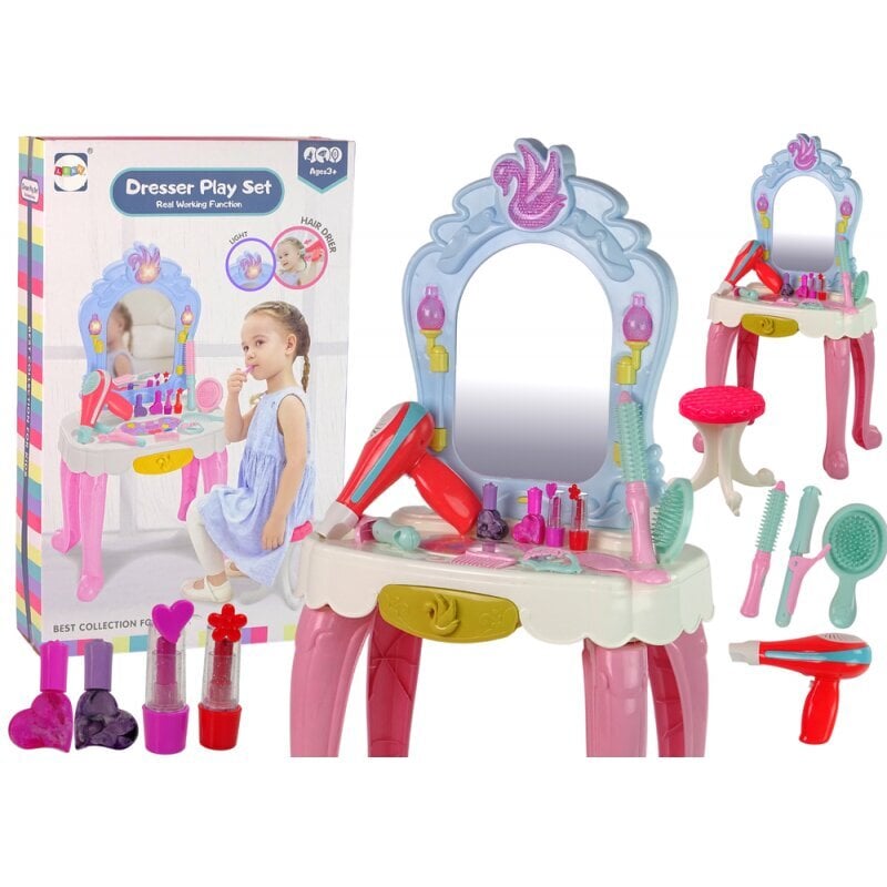 Vaikiškas kosmetinis staliukas su priedais Lean Toys цена и информация | Žaislai mergaitėms | pigu.lt