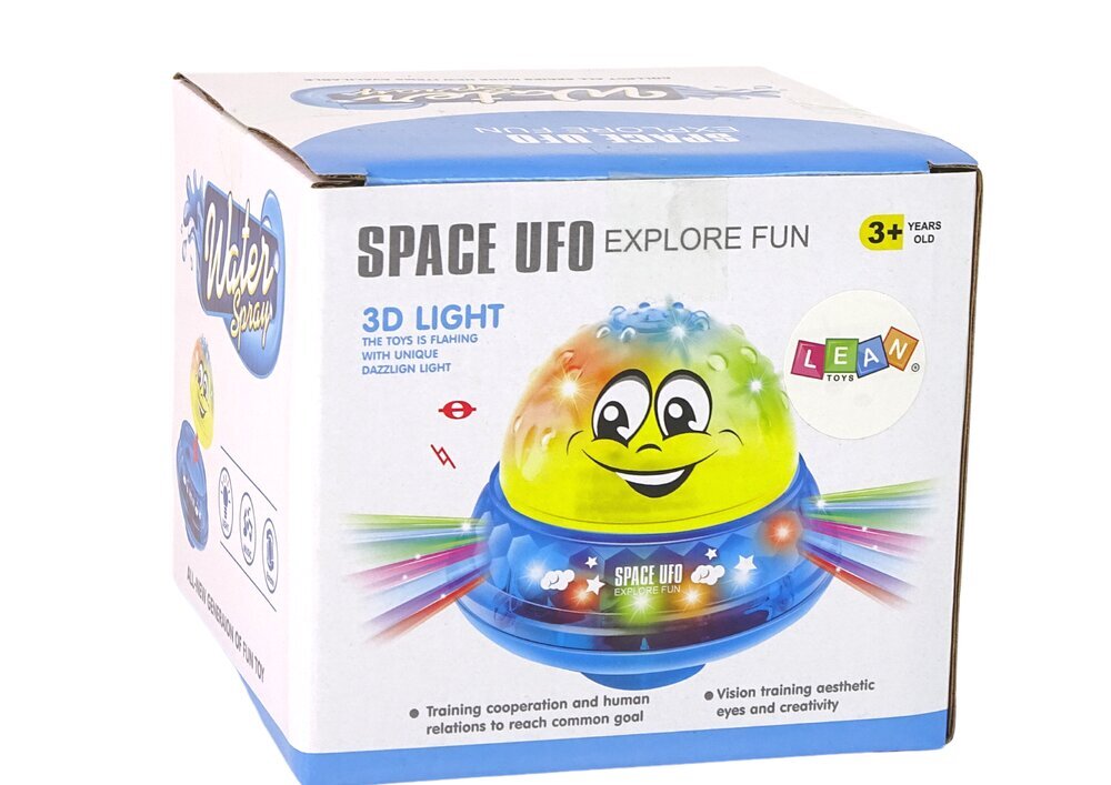 Maudynių žaislas Lean Toys Water Ball UFO, geltonas kaina ir informacija | Žaislai kūdikiams | pigu.lt