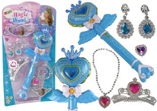Magiškas pasakų princesės papuošalų rinkinys su interaktyvia lazdele Lean Toys, 6 d. kaina ir informacija | Žaislai mergaitėms | pigu.lt
