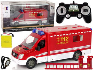Пожарная машина с пультом дистанционного управления, красная цена и информация | Игрушки для мальчиков | pigu.lt
