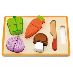 Деревянные нарезанные овощи со столом ,,Viga Toys". цена и информация | Игрушки для девочек | pigu.lt