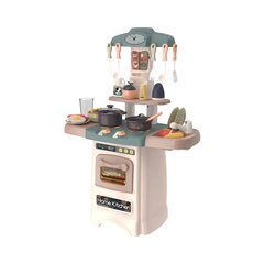 Mini virtuvėlė su vandeniu ir priedais 29 vnt. Šviesos ir garso efektai Woopie, pilka kaina ir informacija | Žaislai mergaitėms | pigu.lt