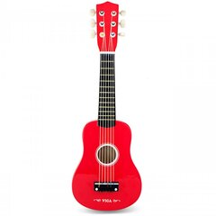 Деревянная 6-струнная красная гитара для детей, "Вига" цена и информация | Развивающие игрушки | pigu.lt
