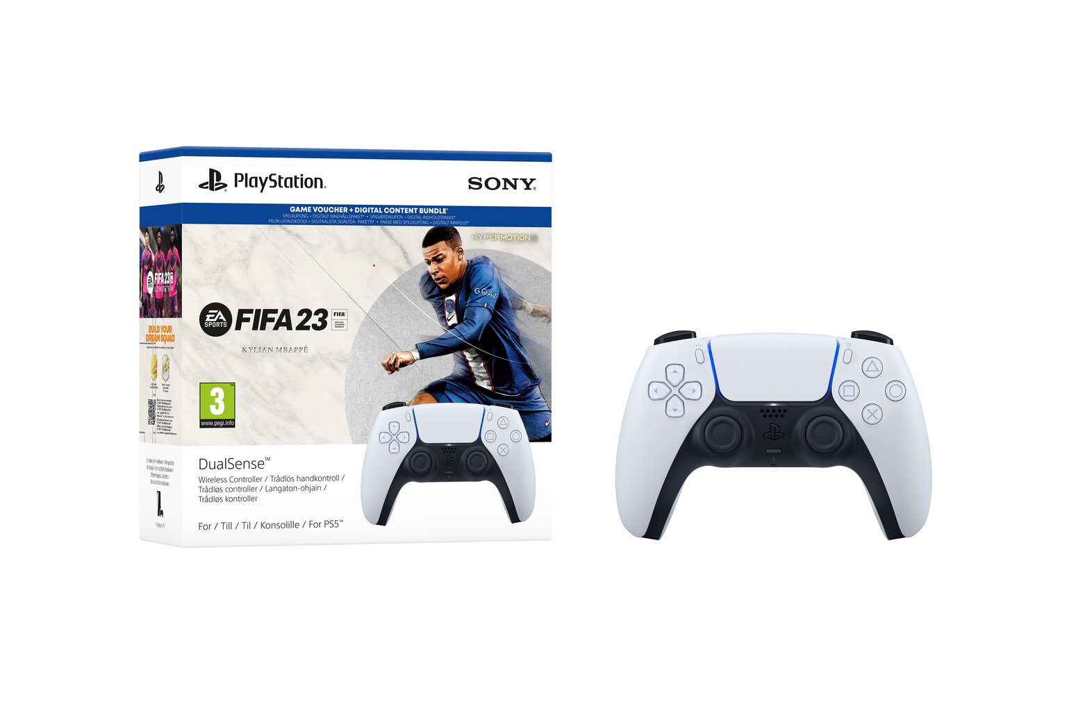 Sony PlayStation DualSense FIFA 23 bundle belaidis valdiklis (PS5) kaina ir informacija | Žaidimų pultai  | pigu.lt