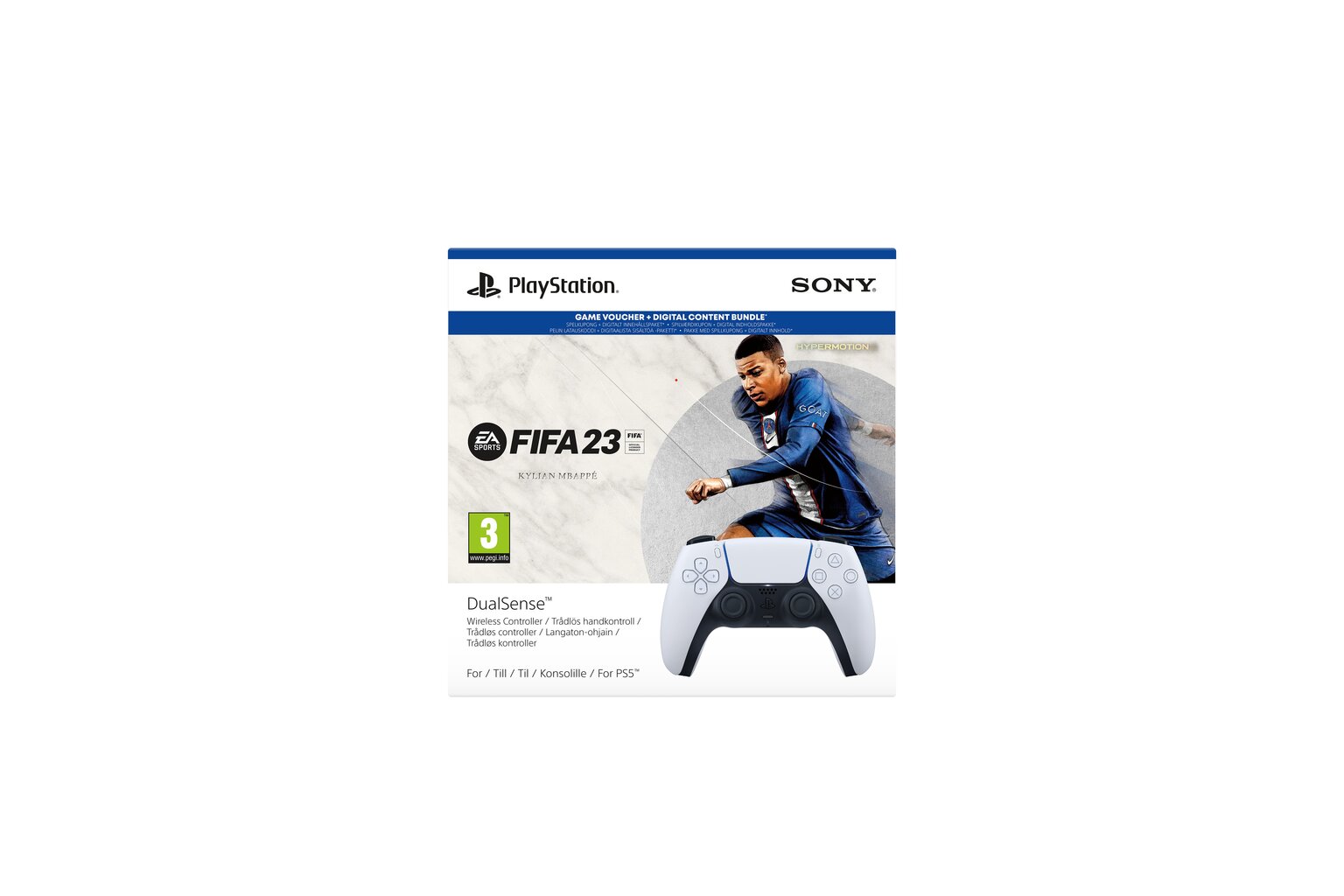 Sony PlayStation DualSense FIFA 23 bundle belaidis valdiklis (PS5) kaina ir informacija | Žaidimų pultai  | pigu.lt