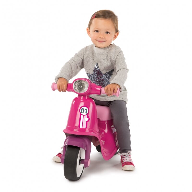 Paspiriamas balansinis motoroleris Smoby, rožinis цена и информация | Balansiniai dviratukai | pigu.lt
