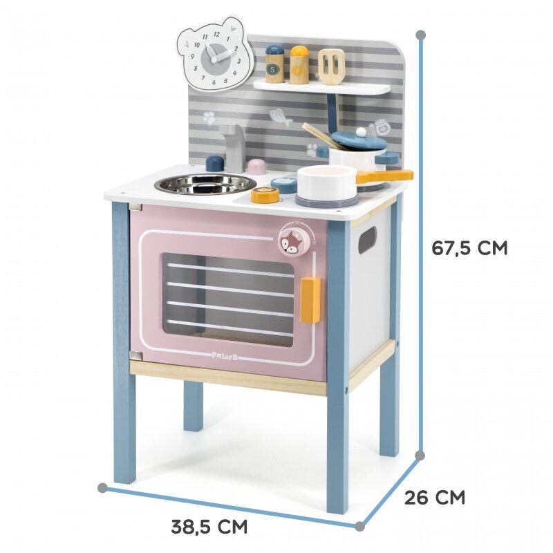 Medinė virtuvėlė su priedais Viga kaina ir informacija | Žaislai mergaitėms | pigu.lt
