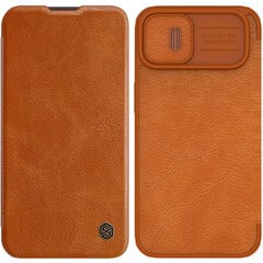 Nillkin Qin Pro Leather iPhone 14 Pro 6.1 2022 Brown kaina ir informacija | Telefono dėklai | pigu.lt