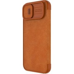 Nillkin Qin Pro Leather iPhone 14 Plus 6.7 2022 Brown kaina ir informacija | Telefono dėklai | pigu.lt
