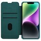 Nillkin Qin Pro Leather iPhone 14 Plus 6.7 2022 Exuberant Green kaina ir informacija | Telefono dėklai | pigu.lt